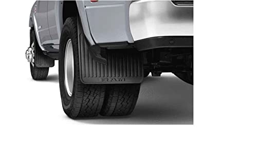 Mopar 2019 Dodge Ram 3500 Dually Black Rubber Molded Splash Guards Oem