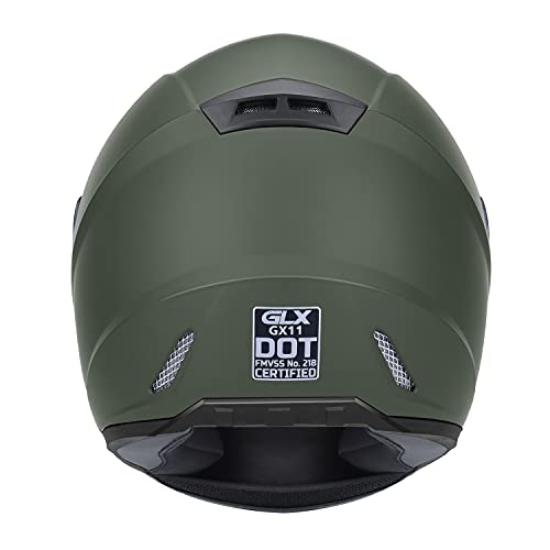 Glx Gx11 Compact Motorcycle Helmet - Camo, Small - Full Face W/ Tinted Visor, Dot Approved