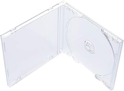 Maxtek 10.4 Mm Standard Single Clear Cd Jewel Case With Assembled Clear Tray, 25 Pack