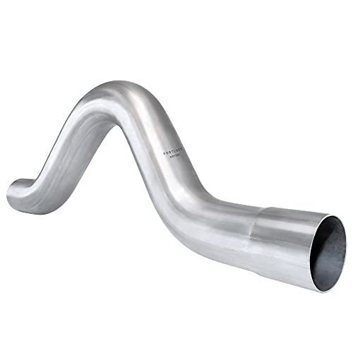 Fortluft Universal Mandrel Exhaust Bend Pipe & Elbow Stainless Steel (Bypass Rear Axle, 2.50''/63.5Mm)