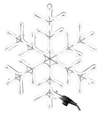 Star Bright 238906 18 In 120V Holiday Wonderland Pure White Neon Flex Snowflake