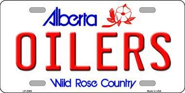 Oilers Alberta Canada Province Metal Novelty License Plate Tag Lp-2066