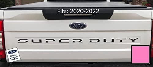 Decal Mods Ford Super Duty Letter Inserts Inlays Decals Stickers (Thin) For Tailgate (2020-2022) F250 F350 F450 (Soft Baby Pink)