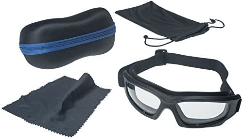 Clear Lens Motorcycle Goggles For Men: Heavy-Duty Riding Goggles W/Hard Case, Cleaning Cloth, And Pouch By Get Lost