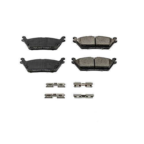 Power Stop 17-1790, Z17 Rear Ceramic Brake Pads With Hardware For 2018-2021 Ford Expedition | 2015-2020 Ford F-150 [Models With Electric Parking Brake] | 2018-2021 Lincoln Navigator