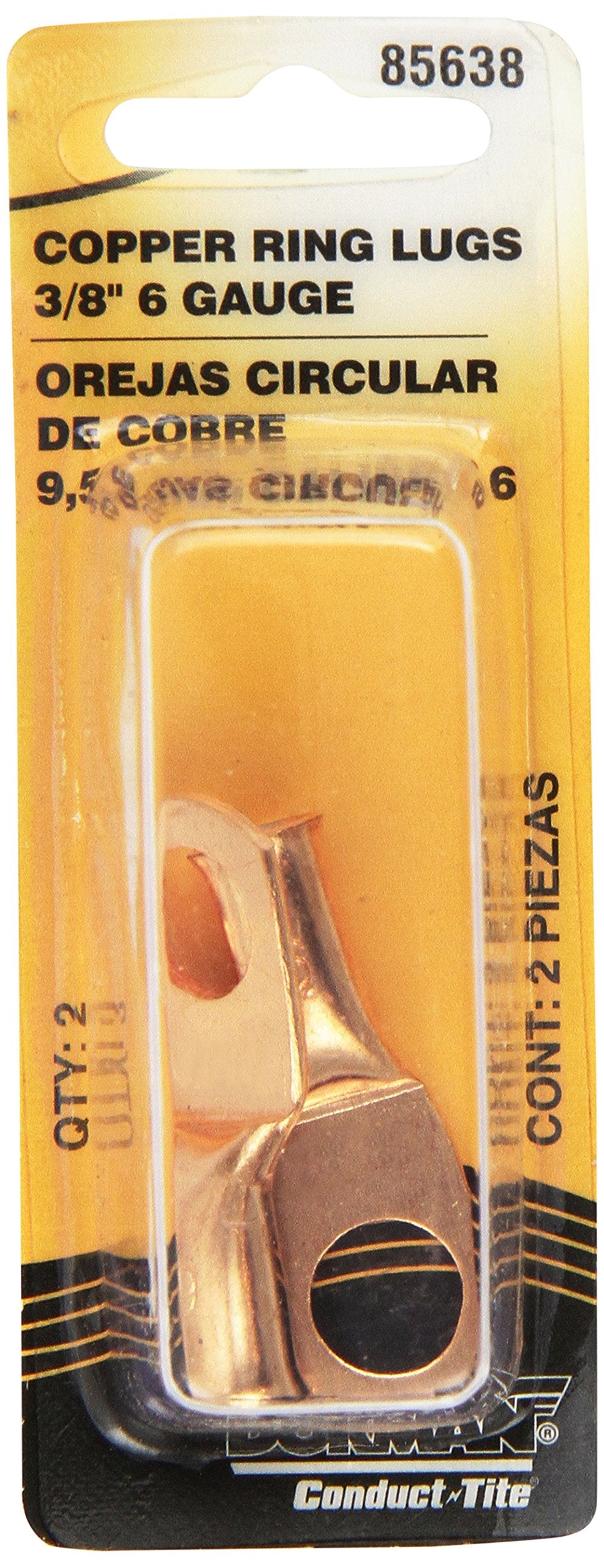 Dorman 85638: 6 Gauge 3/8 In. Copper Ring Lug