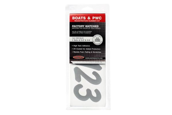 Hardline Products Series 400 Factory Matched 3-Inch Boat & PWC Registration Number Kit - SIL400EC