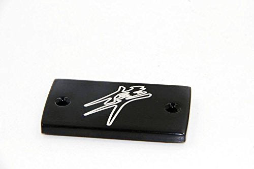 HTTMT - Black Brake Fluid Reservoir Cap Cover Logo Engraved Compatible with 1999-2012 Suzuki Hayabusa GSXR 1300 [P/N: MT249-016-