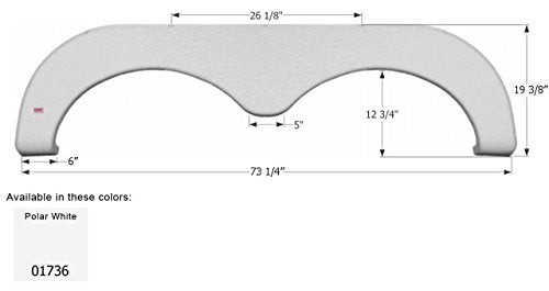 Icon Fender Skirt, Tandem, Starcraft, Fs1736, Polar White