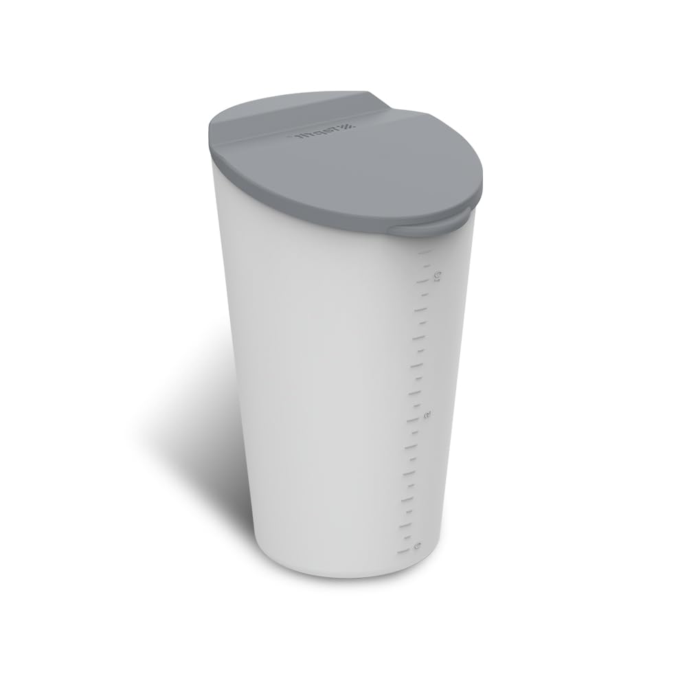 Bmzx Car Trash Can With Lid - Small Car Cup Holder Trash Bin, Fits Auto, Home, Office - Grey 1 Pack