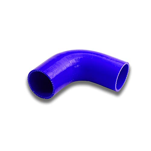 Auto Dynasty 1.5 Inches 90 Degree Elbow Turbo/Intercooler/Intake Piping Coupler Silicone Hose (Blue)