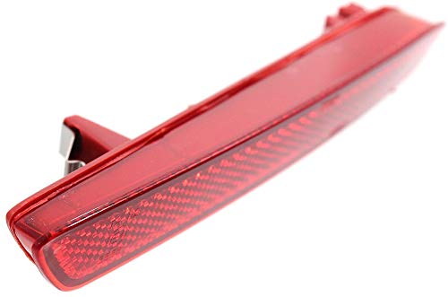 Evan Fischer Bumper Reflector Compatible with 2012-2014 Honda CR-V, 2010-2011 Insight, Fits 2011-2014 Acura TSX Wagon Rear Passe