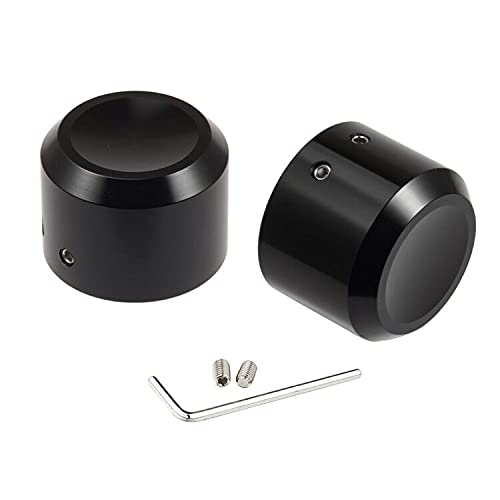 Benlari Black Front Axle Nut Caps Covers Compatible For Harley Touring Softail Sportster Dyna Road King Electra Street Glide 200