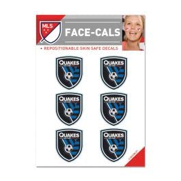 Wincraft MLS San Jose Earthquakes Face Tattoos, Team Colors, One Size