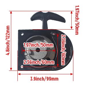 Black Alloy Starter Pull Start Starter For 49Cc 50Cc 60Cc 66Cc 70Cc 80Cc Motorized