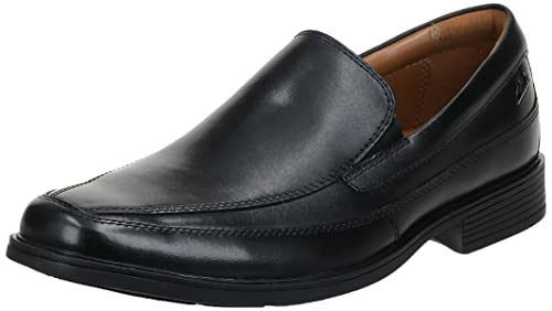 Clarks Mens Tilden Free Loafer, Black Leather, 7