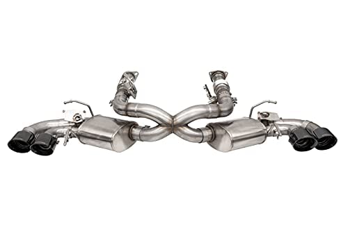 3.0 In Cat-Back Quad 4.5 In Tips (Multiple Options) | 2020-22 Corvette C8 (W/ Factory Npp) Yes / Yes / Black Pvd