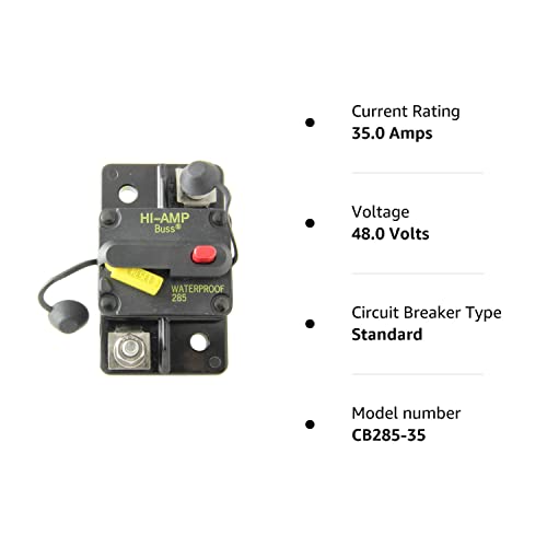 Bussmann Cb285-35 Surface-Mount Circuit Breakers, 35 Amps (1 Per Pack)