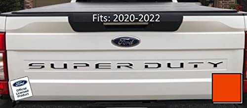 Ford Super Duty Letter Inserts Inlays Decals Stickers (Thin) For Tailgate (2020-2022) F250 F350 F450 (Orange) - Co