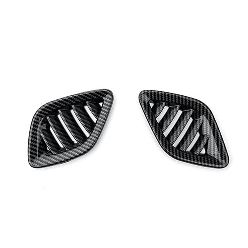 JUIVEEL Carbon Fiber Style Side Air Conditioning Vent Outlet Trim Frame Cover Right & Left AC Air Vent Cover Compatible with Hyu