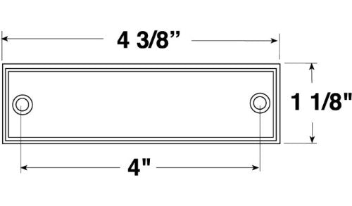 Pm V487R Red Rectangular Reflector 2 Count