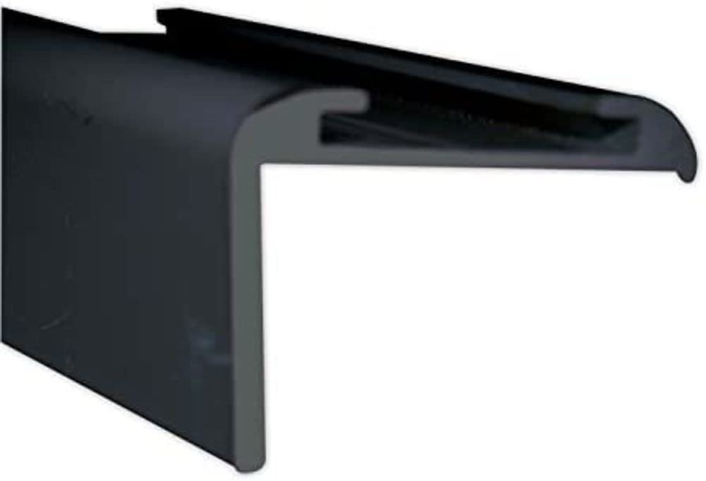 Long Leg Insert Corner Molding Black 8 Ft