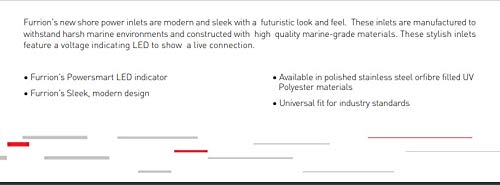 Furrion 50 Amp 125/250 Volt Shore Power Inlet With Marine Grade Quality And Powersmart Technology - F52Ins-Ps-Am