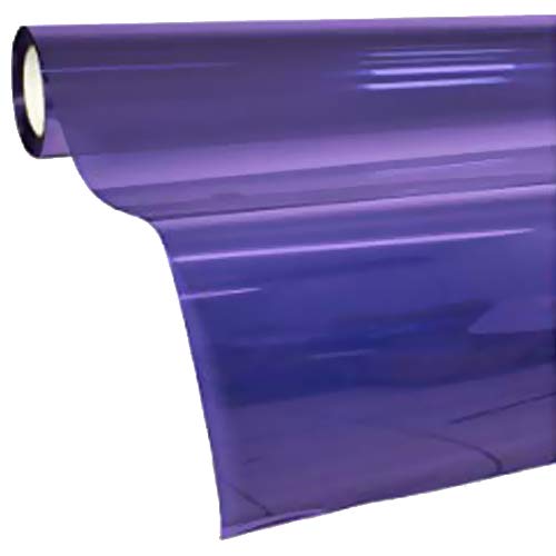Vvivid Transparent Colorful Vinyl Window Tinting Sheets (5Ft X 6Ft, Purple)