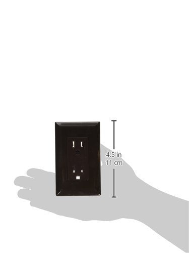 Rv Designer S815, Self Contained Dual Outlet With Cover Plate, Brown, Ac Electrical