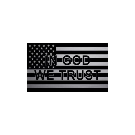 American Flag In God We Trust License Plate Frame And Decal Perfect For Anyone Who Loves God And Country! Tactical Patriot Brush License Plate Frame Made In The Usa
