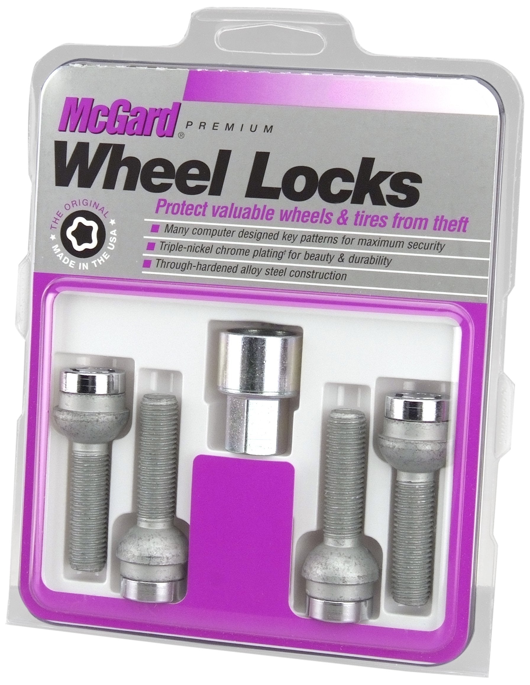 Mcgard 28174 Chrome Radius Seat Lock Bolt(M14 X 1.5 Thread Size) Set Of 4