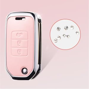 Ruabiban Key Fob Cover Compatible With Honda (Pink)