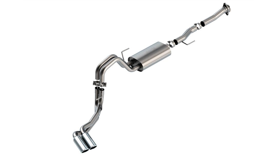 Borla 140876 Cat-Back Perf. Exhaust Sys. For 2021-2023 Ford F-150 5.0L V8 Auto. Trans. 2 & 4 Wheel Drive Reg. Cab (6' 7'') Bed E