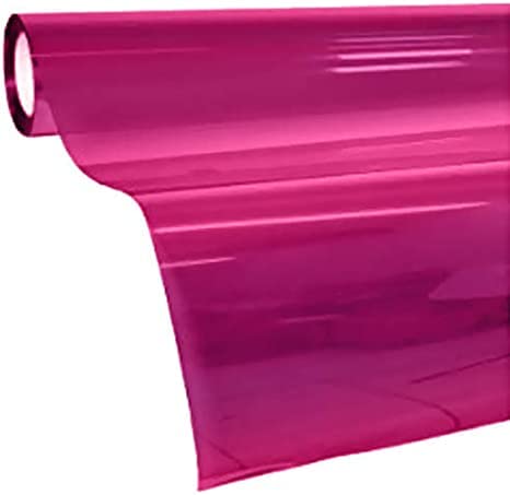 Vvivid Transparent Colorful Vinyl Window Tinting Sheets (5Ft X 6Ft, Pink)