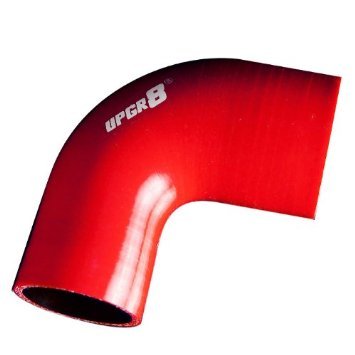 Upgr8 Universal 4-Ply High Performance 90 Degree Elbow Reducer Coupler Silicone Hose (2.25''(57Mm) To 2.5''(63Mm), Red)