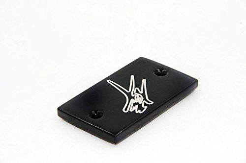 HTTMT - Black Brake Fluid Reservoir Cap Cover Logo Engraved Compatible with 1999-2012 Suzuki Hayabusa GSXR 1300 [P/N: MT249-016-BK-SUN]