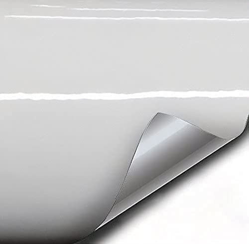White High Gloss Realistic Paint-Like Microfinish Vinyl Wrap Roll With Vvivid Xpo Air Release Technology (2.5Ft X 5Ft)