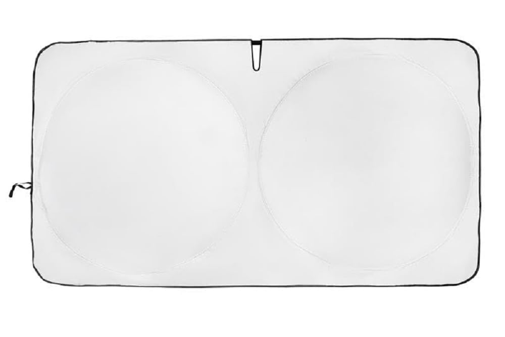 Kinder Fluff Patented Windshield Sunshade For Rv | Oxford Cloth Foldable Windscreen Sun Cover Blocks 99% Uvr | Thicker Sun Shade