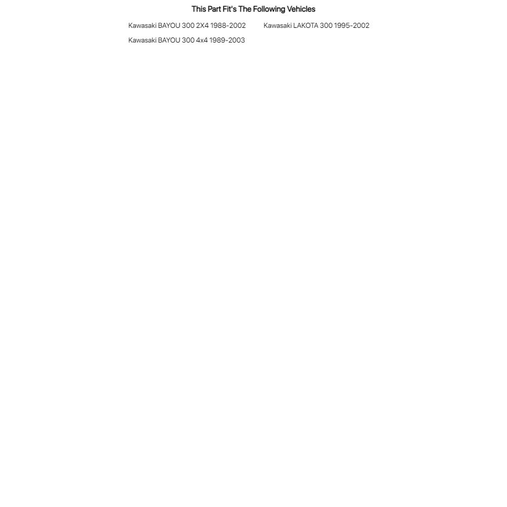 Tusk Top End Gasket Kit For Kawasaki Bayou 300 2X4 1988-2002