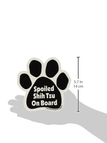 Imagine This Paw Car Magnet, Spoiled Shih Tzu On Board, 5-1/2-Inch By 5-1/2-Inch