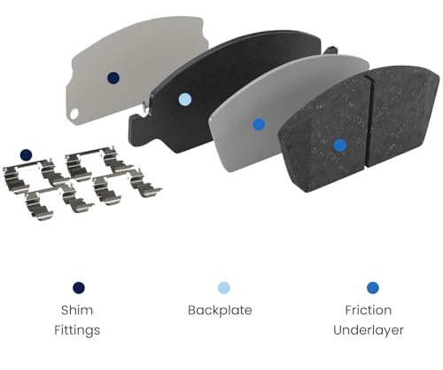Bendix Priority1 Cfc1341 Ceramic Rear Brake Pads For Select Models Mercedes-Benz C180, C200, C230, C250, C280, C300, C350, E250,