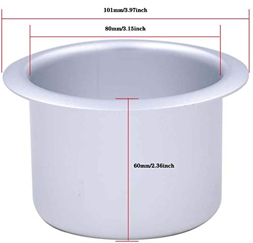 2Pcs Metal Sofa Recliner-Handles Cup Holder Insert Replacement Drink Can Holder For Sofa Boat Rv Couch Car Truck Poker Table, Si