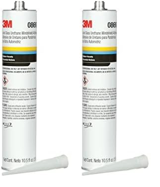 3M Auto Glass Urethane Windshield Adhesive, 08693, Medium Viscosity, High-Strength, Fast-Curing, 310 Ml/10.5 Fl Oz Cartridge, Bl
