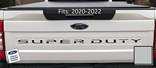 Ford Super Duty Letter Inserts Inlays Decals Stickers (Thin) For Tailgate (2020-2022) F250 F350 F450 (Metallic Silver) - Cms