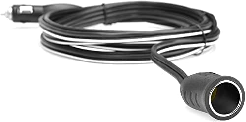 Bestek 12.1Ft / 3.7M 12V 24V Cigarette Lighter Extension Cord, 12Awg Heavy Duty Cigarette Lighter Cable With Cigarette Lighter P