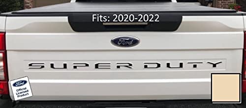 Decal Mods Super Duty Tailgate Letter Inserts Inlays Decals Stickers (Thin) For (2020-2022) Ford F250 F350 F450 (Tan) - Ctan