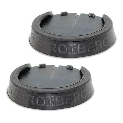 Stromberg Carlson Rv Leveling Jack Pads - Durable Rubber Blocks For Leveling, Anti-Slip Jack Pads For Rvs And Campers, Protects Against Rust Stains, Non-Slip Design, 12 Inch Round Foot Pads, 2 Pack