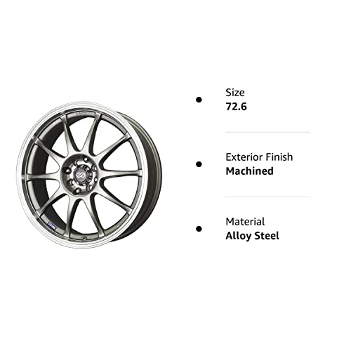 15X6.5 Enkei J10 (Silver W/ Machined Lip) Wheels/Rims 4X100/114.3 (409-565-01Sp)