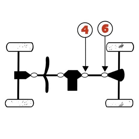 East Lake Axle replacement for front driveshaft u-joint set Yamaha Big Bear/Grizzly/Kodiak/Wolverine/Rhino / YXZ1000 350/400 / 4