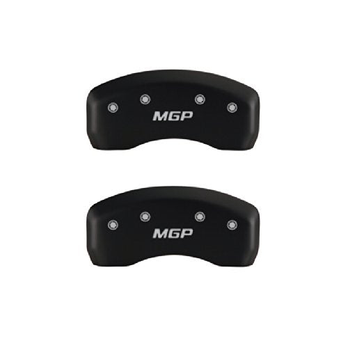 Mgp Caliper Covers 16223Smgpmb 'Mgp' Engraved Caliper Cover With Matte Black Powder Coat Finish And Silver Characters, (Set Of 4